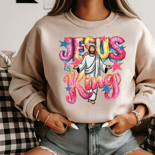Jesus Is King DTF Transfer