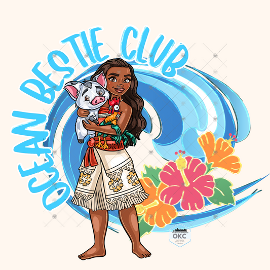 Ocean Besties Club PNG 300 DPI