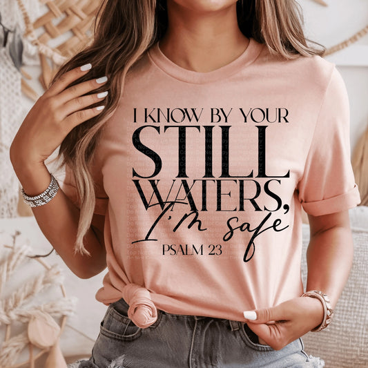 I Know By Your Still Waters I’m Safe DTF Transfer