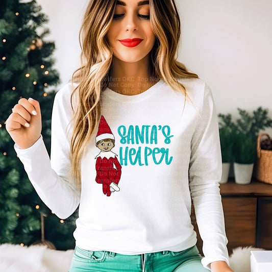 Santa's Helper E!f on the SheIf DTF Transfer