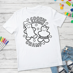 Cookie Baking Champ coloring design DTF Transfer
