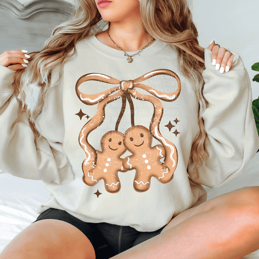 RTS Gingerbread Cherries ADULT DTF Transfer