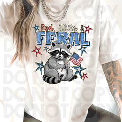 Red, White_Feral DTF Transfer