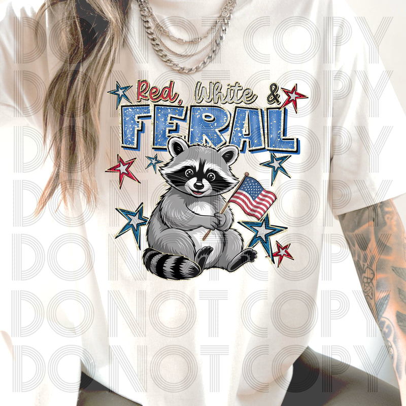 Red, White_Feral DTF Transfer