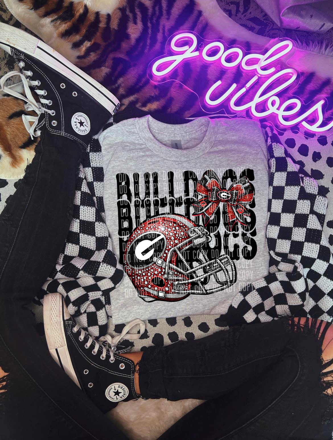 Bulldogs Team Bows DTF Transfer