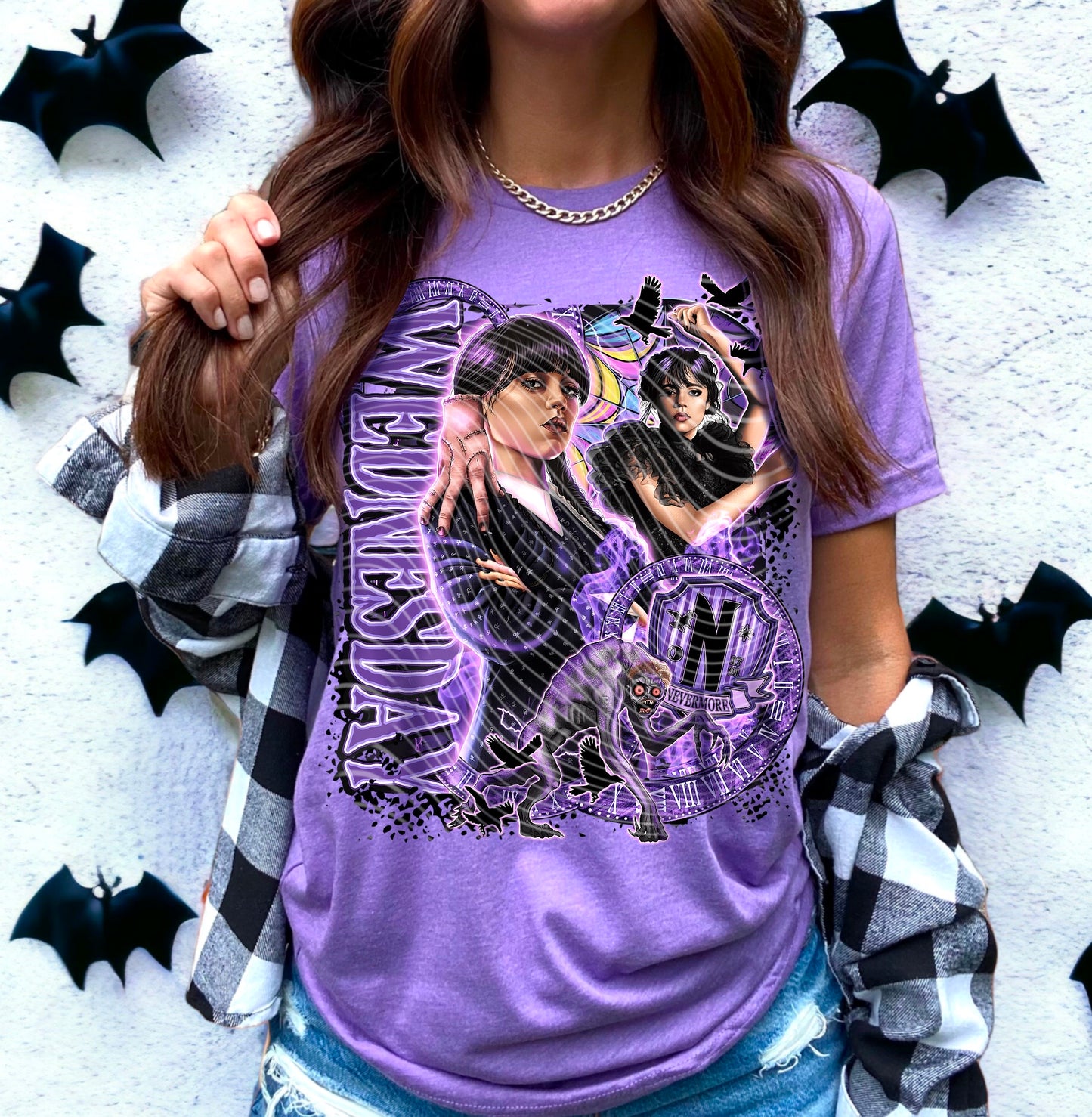 Wednesday *Optional long sleeve design* DTF Transfer