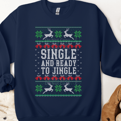Single Ready to Jingle Ugly Christmas Sweater DTF Transfer
