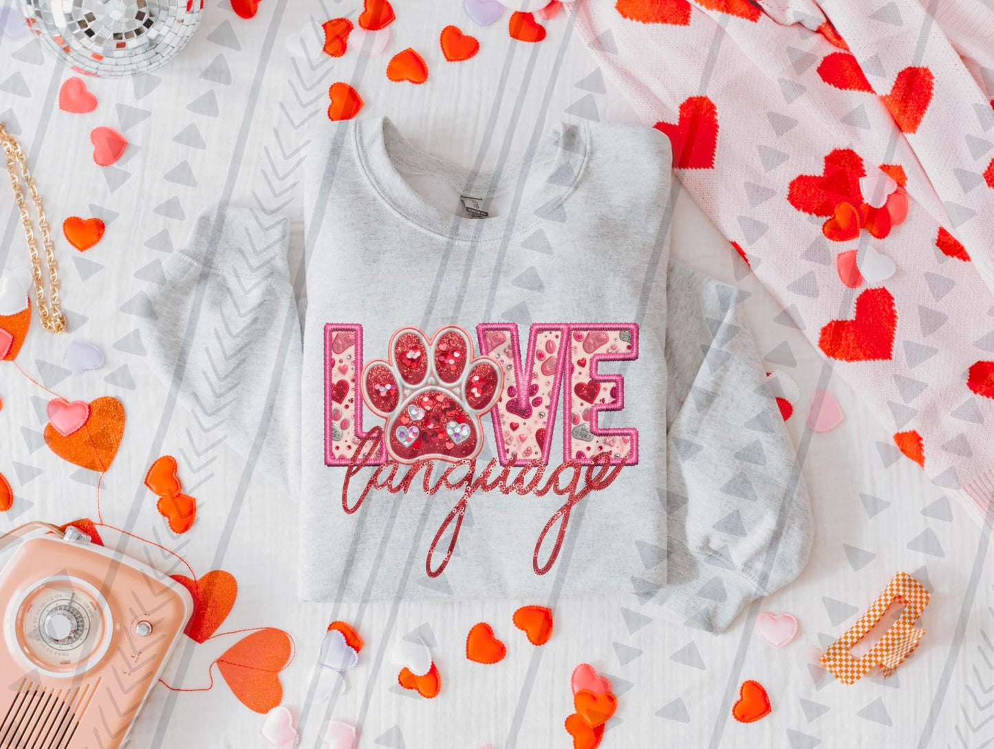 Love Language Paw DTF Transfer