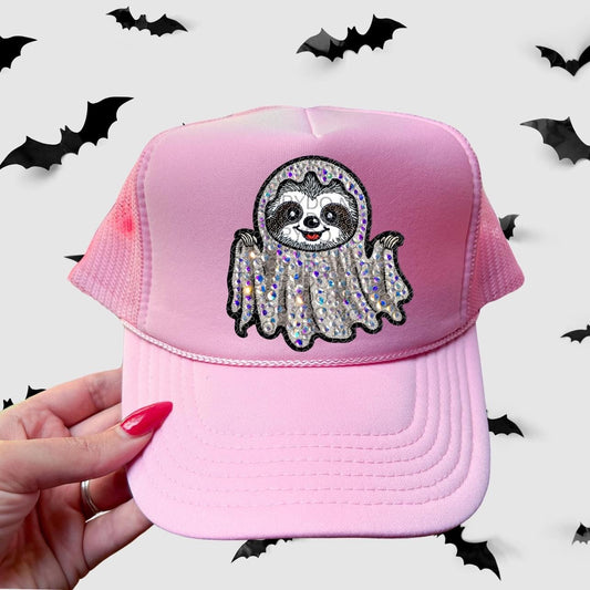 Sloth Ghost Faux Rhinestone DTF Transfer