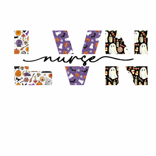 LVN Nurse Halloween DTF Transfer