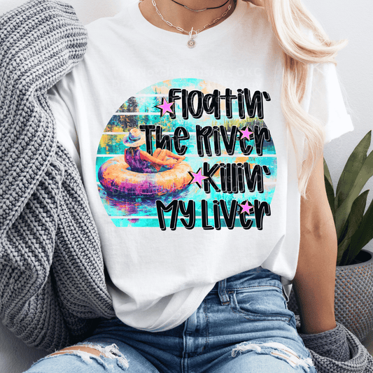Floating’ The River DTF Transfer