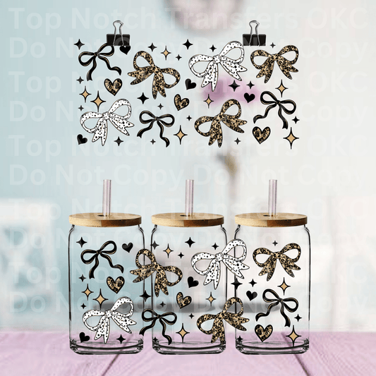 Various Print Bows UV DTF 16 oz Cup Wrap *CSC 1125*