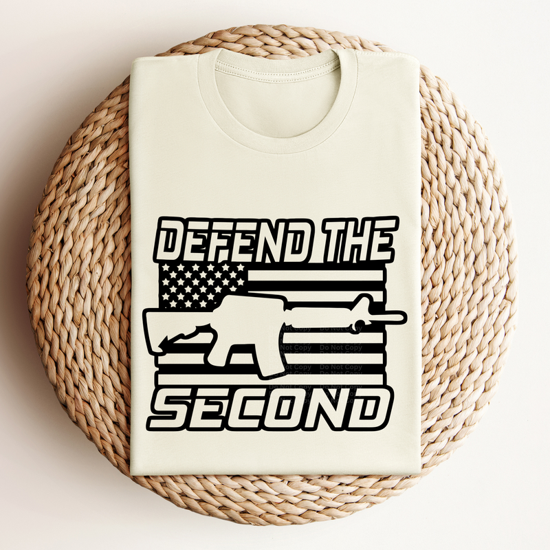 Defend The Second Black Outline DTF Transfer