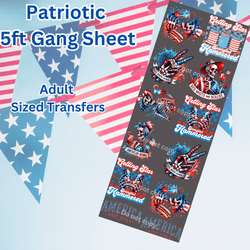 5ft Patriotic Gang Sheet 3
