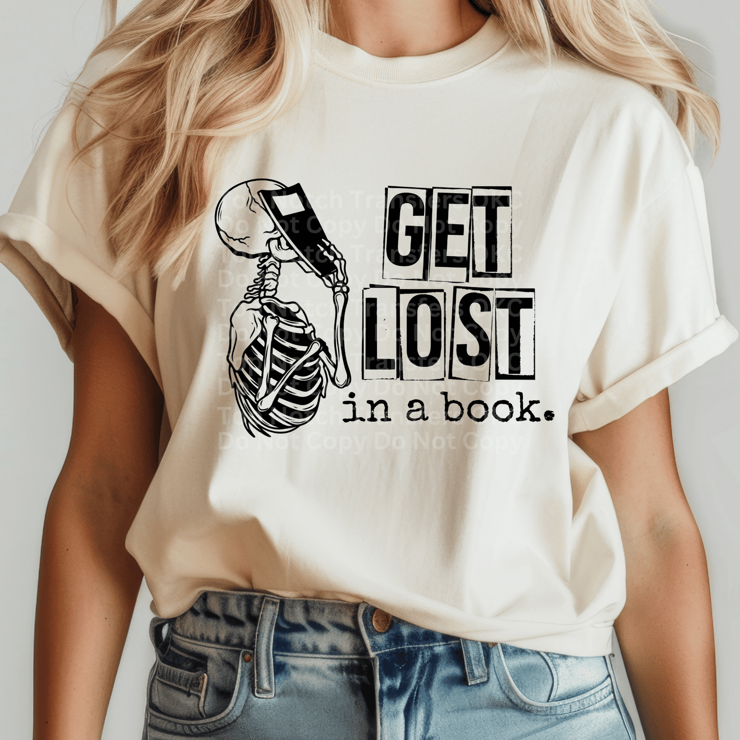 Get Lost In A Book DTF Transfer