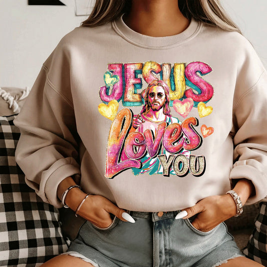 Jesus Loves You DTF Transfer