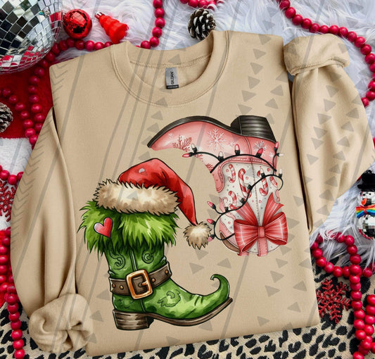 Christmas Boots DTF Transfer