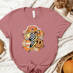 Fall Mashup with Checkered Bolt DTF Transfer