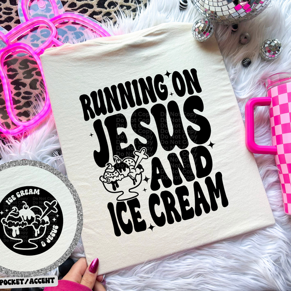 Jesus and Ice Cream DTF Transfer
