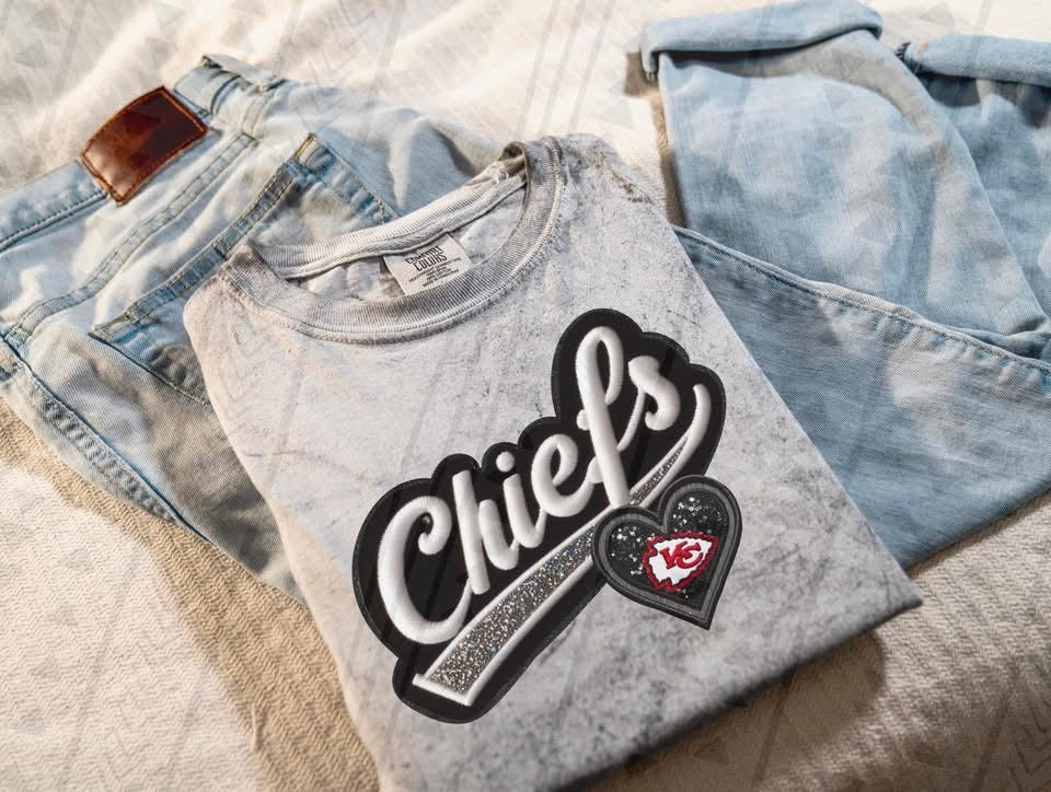 Faux Embroidery_Chiefs DTF Transfer