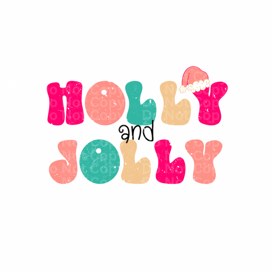 Holly & Jolly DTF Transfer