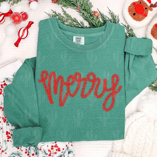 RTS ADULT Faux Tinsel Merry DTF Transfer