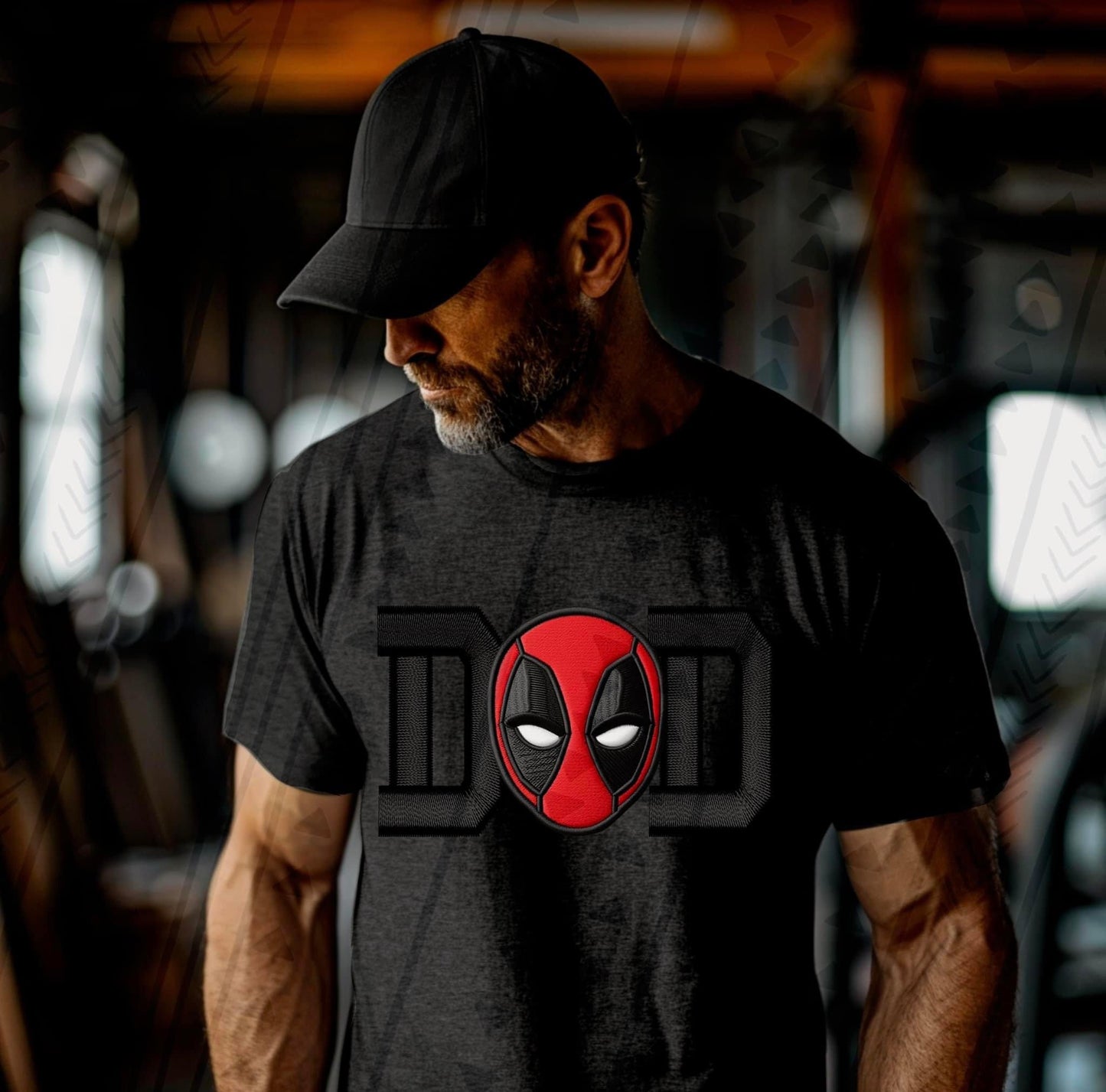 DAD-DP Black Faux Embroidery DTF Transfer
