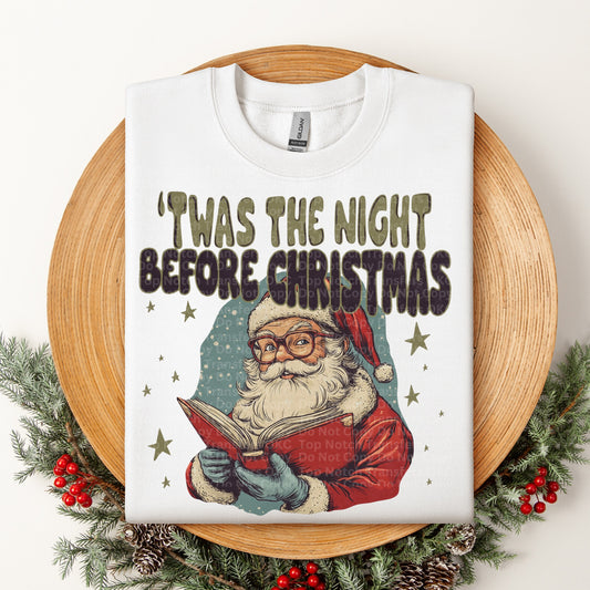 'Twas The Night Before Christmas Santa DTF Transfer