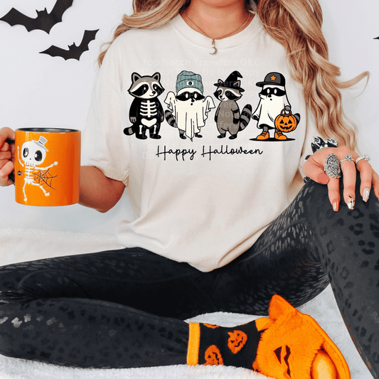 Halloween Raccoons DTF Transfer