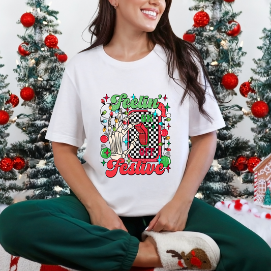 Feelin' Festive Checkered Switch DTF Transfer