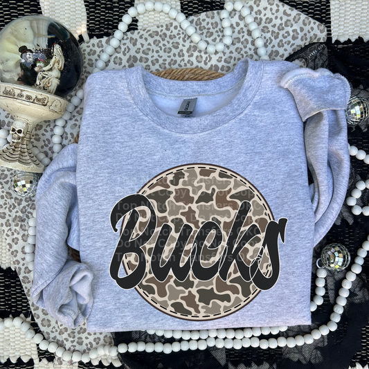 Bucks Camo Circle DTF Transfer