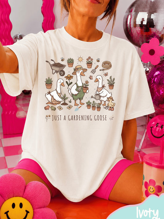 Just A Gardening Goose DTF Transfer