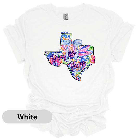 Floral Pray for Texas T-Shirt