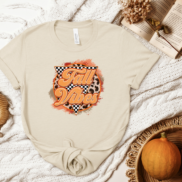 Fall Vibes Checkered DTF Transfer