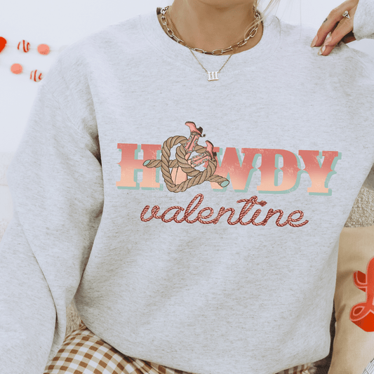 Howdy Valentine Rope Heart DTF Transfer