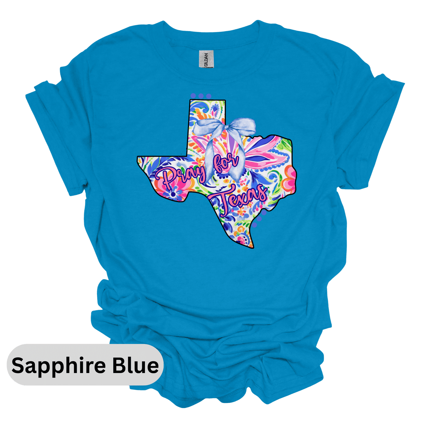 Floral Pray for Texas T-Shirt