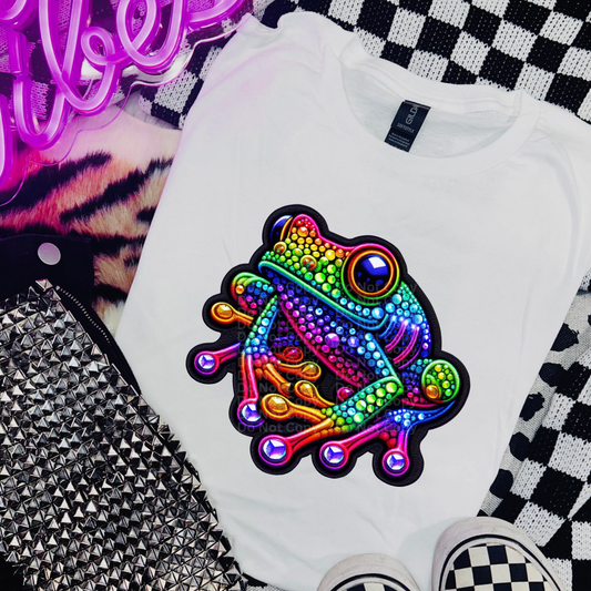 Rainbow Frog DTF Transfer