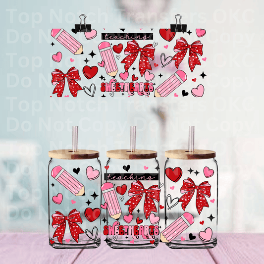 Teaching Sweethearts UV DTF 16 oz Cup Wrap
