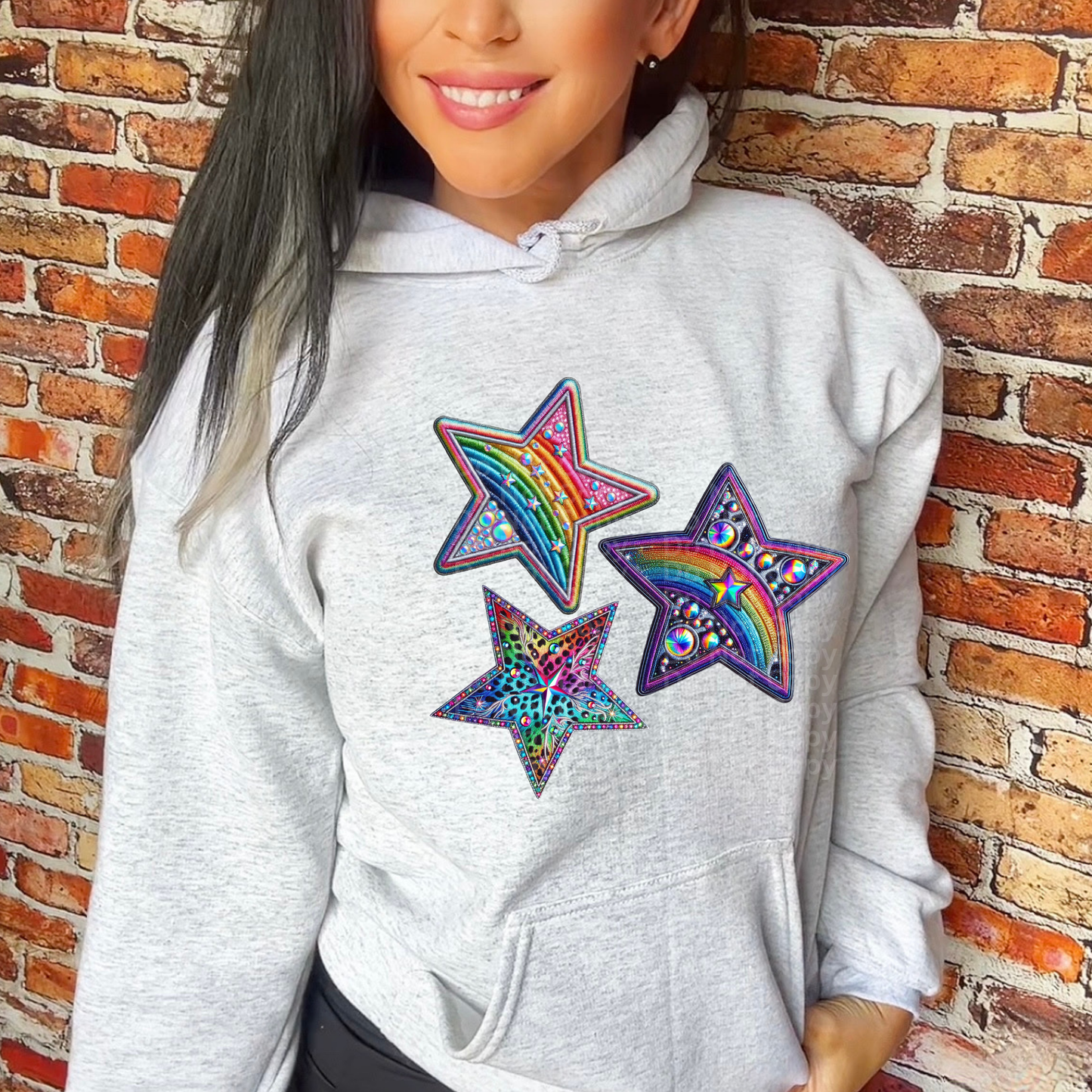 Rainbow Stars DTF Transfer