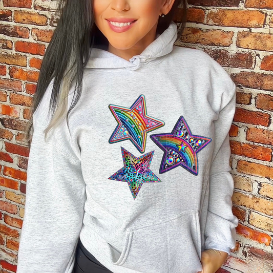 Rainbow Stars DTF Transfer