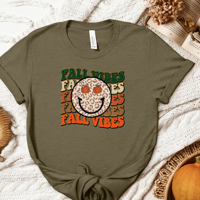 Fall Vibes Leopard Pumpkin DTF Transfer