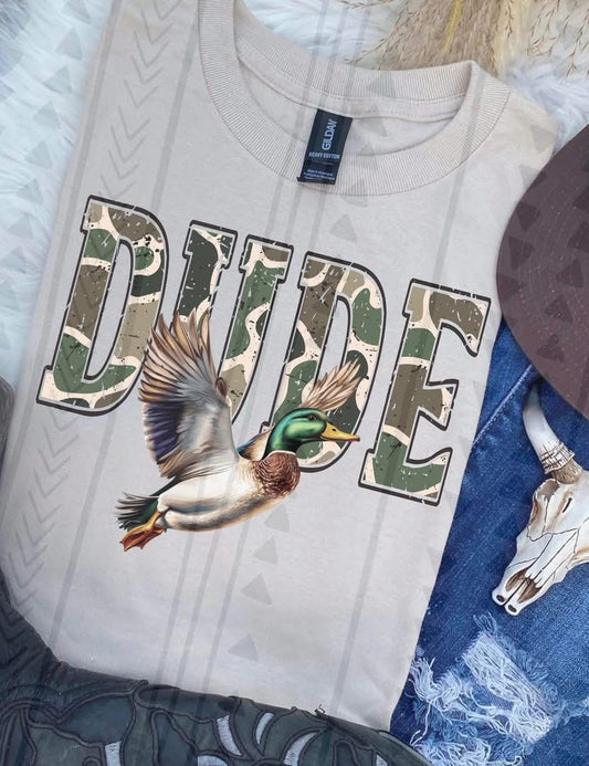 Dude Camo Duck DTF Transfer