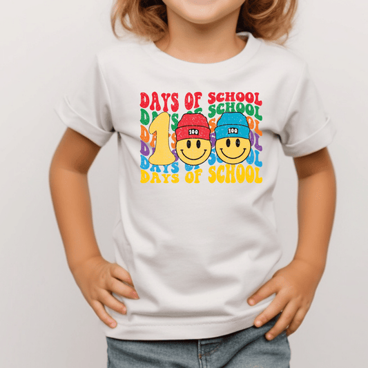 100 Days of School Smileys DTF Transfer