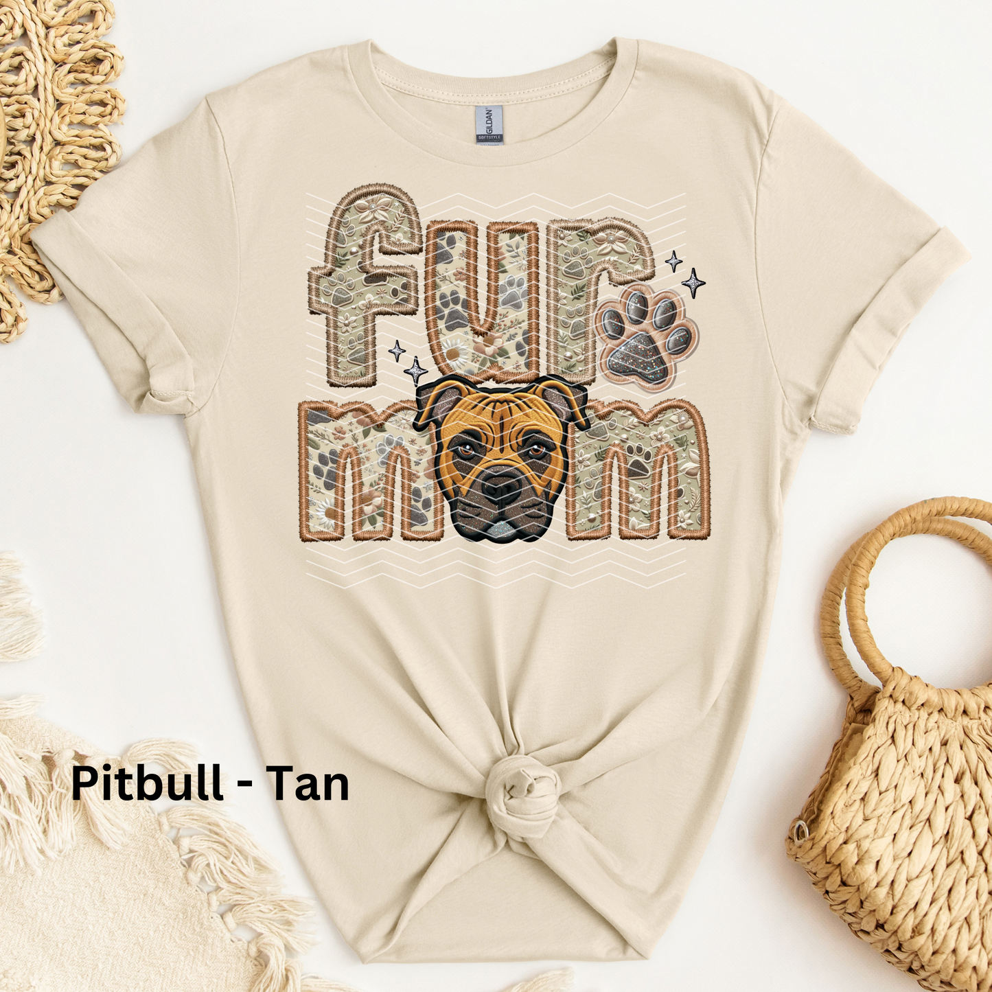 Pitbull - Tan DTF Transfer