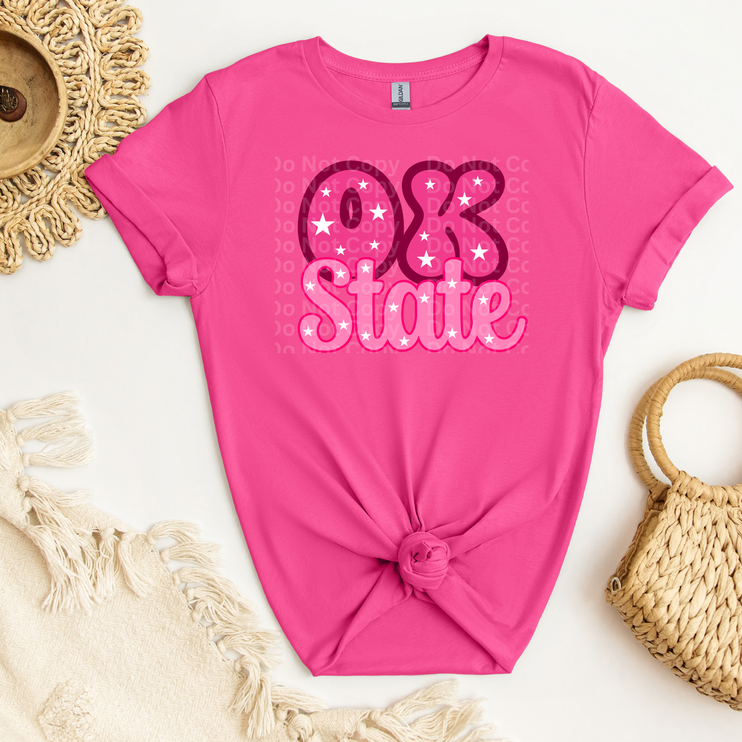 Pink OK State DTF Transfer