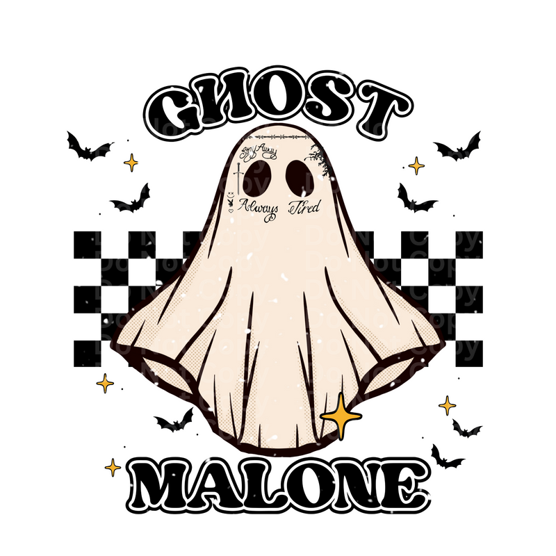 Ghost Malone DTF Transfer
