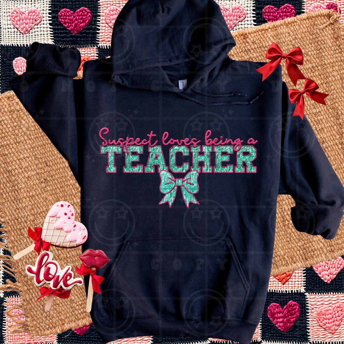 Suspect loves being a Teacher DTF Transfer