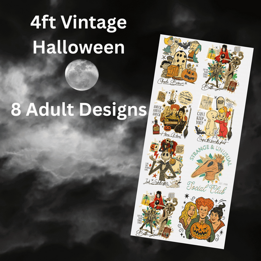 4ft Vintage Halloween Gang Sheet