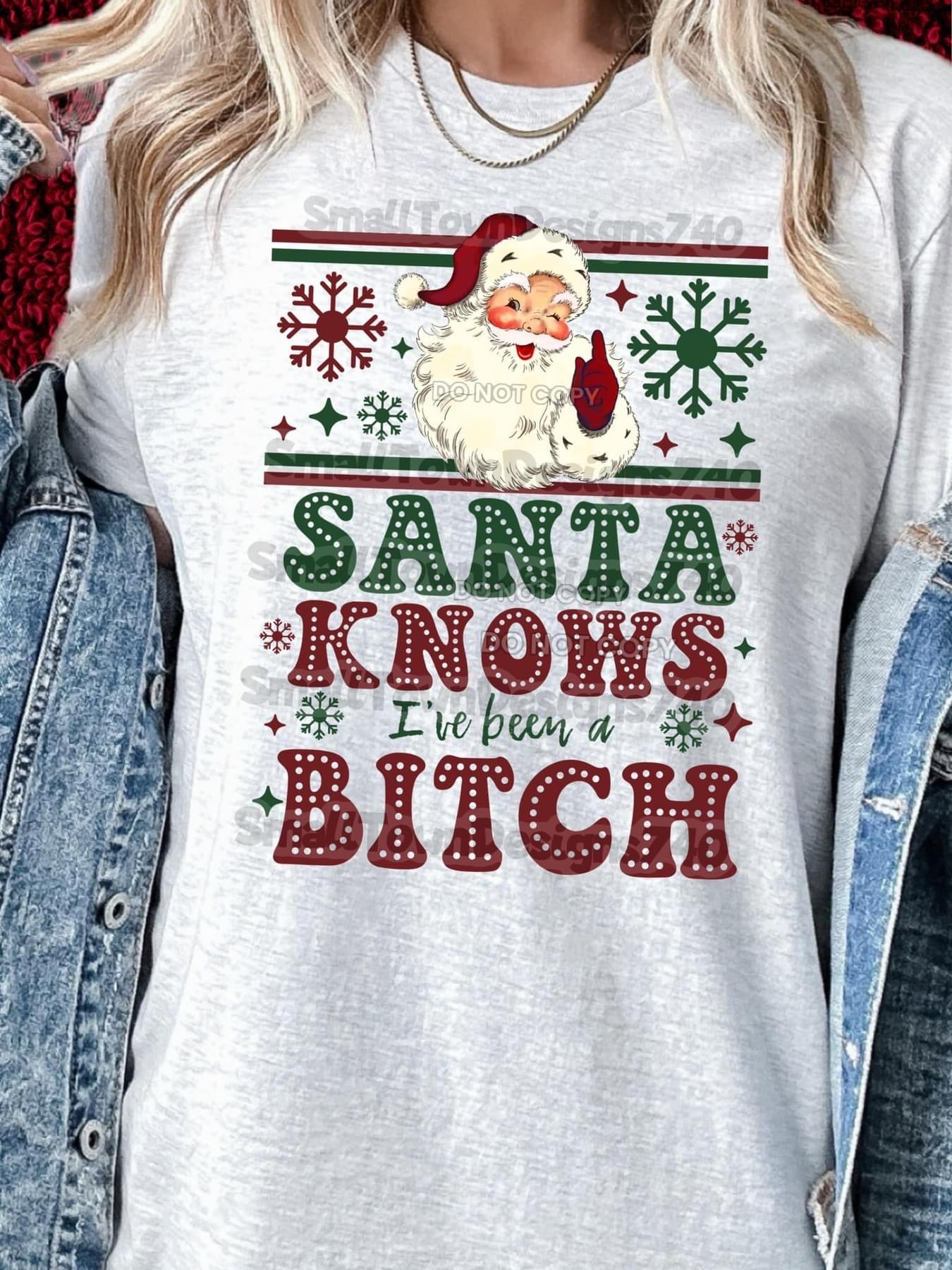 Santa knows I’ve been a B*tch DTF Transfer