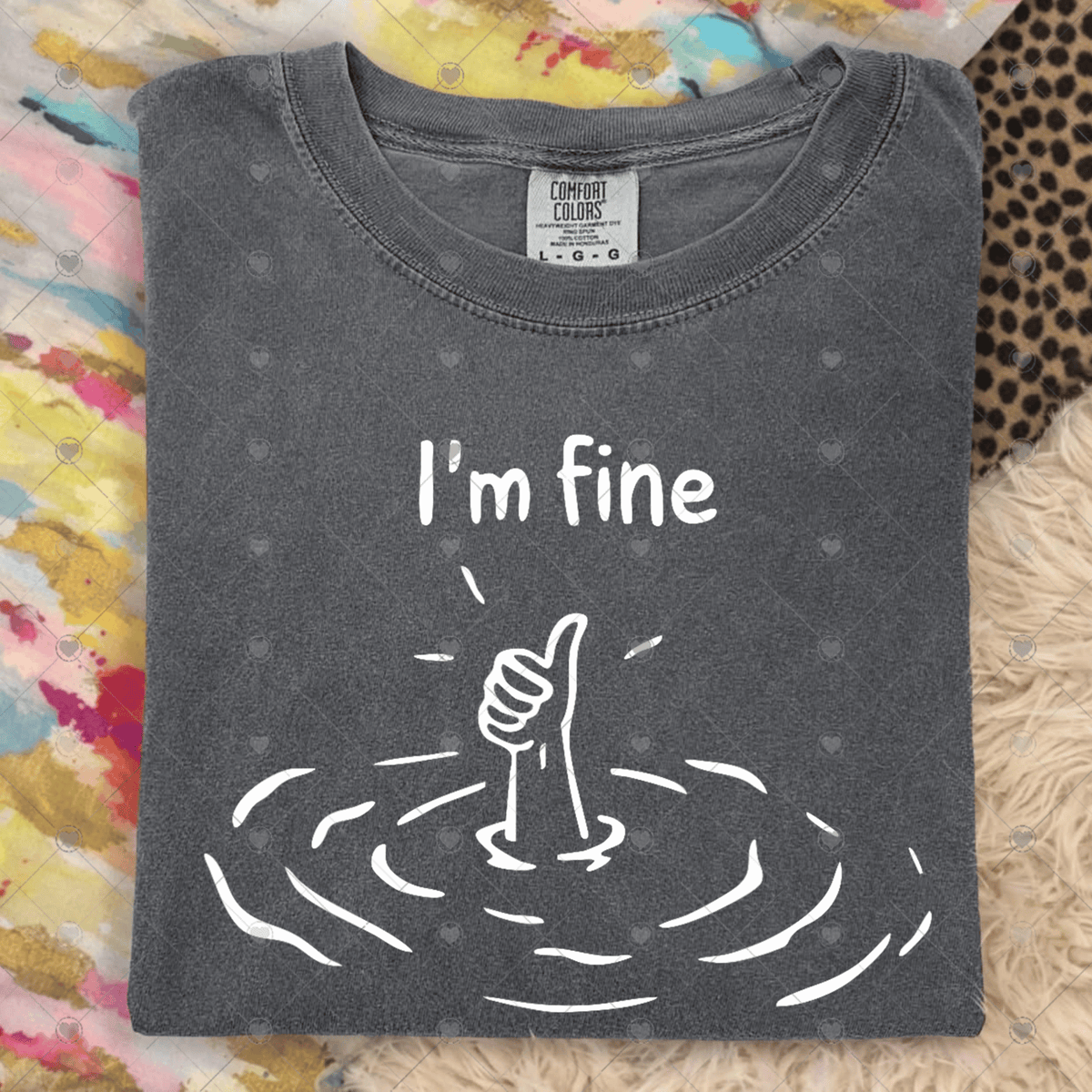 I’m Fine- white DTF Transfer